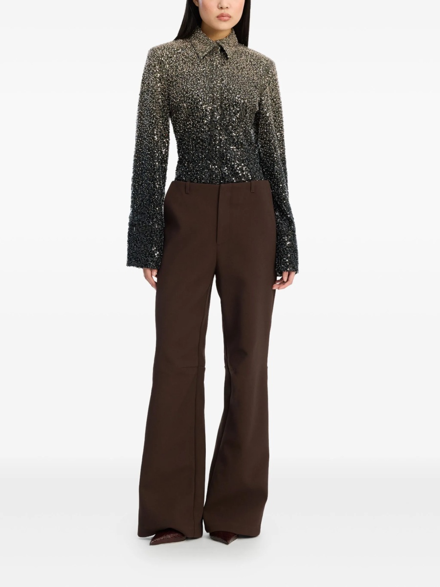 Camasa ROTATE Birger Christensen gri din polyester si poliester reciclat - Img 2