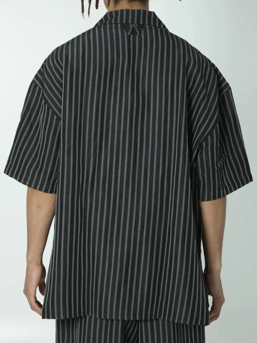 Camasa Striped Camp Collar Shirt - Img 4