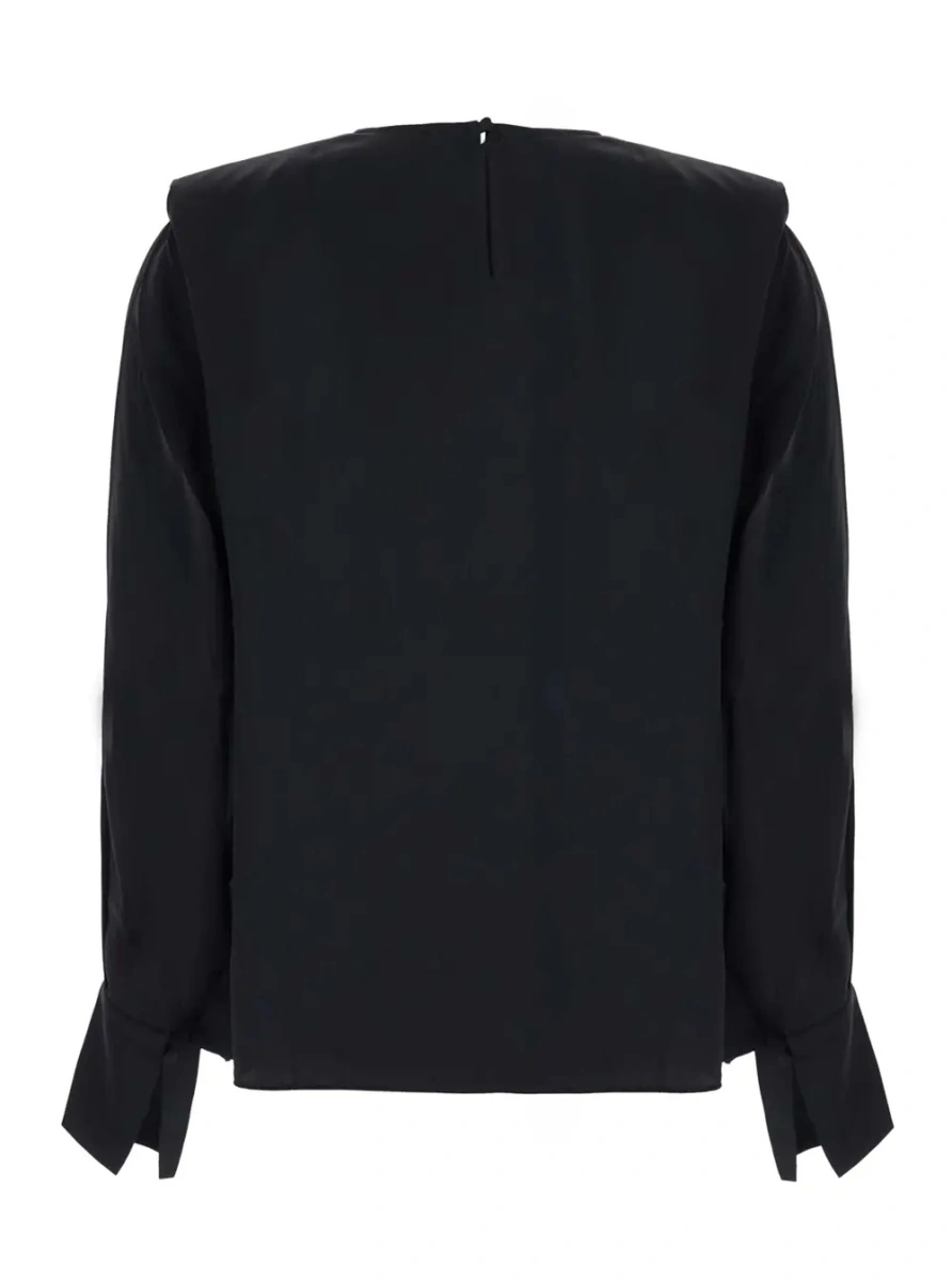 Camasa TOP CADIE is a shirt with elegant details in Tech Fabric in Black for women - Img 2