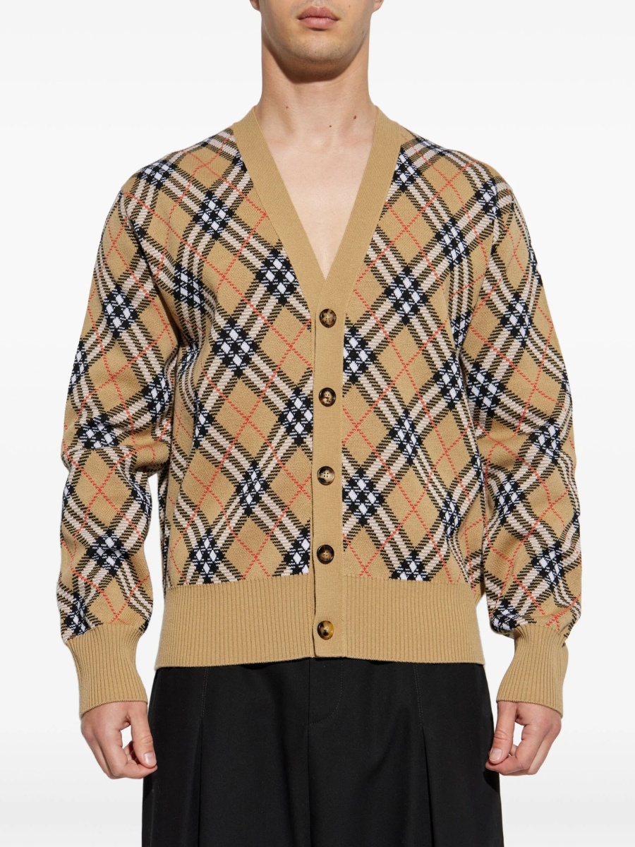 Cardigan Burberry vintage check neutru - Img 3