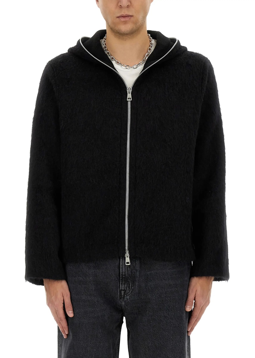 Cardigan Felpa In Lana Con Zip - Img 2