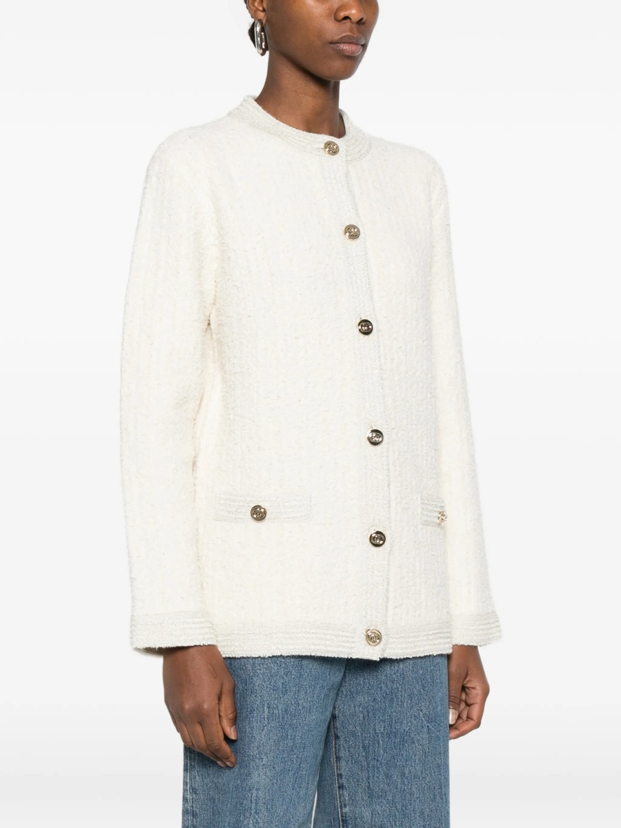 Cardigan Gucci alb din bumbac si spandex/elastan - Img 3
