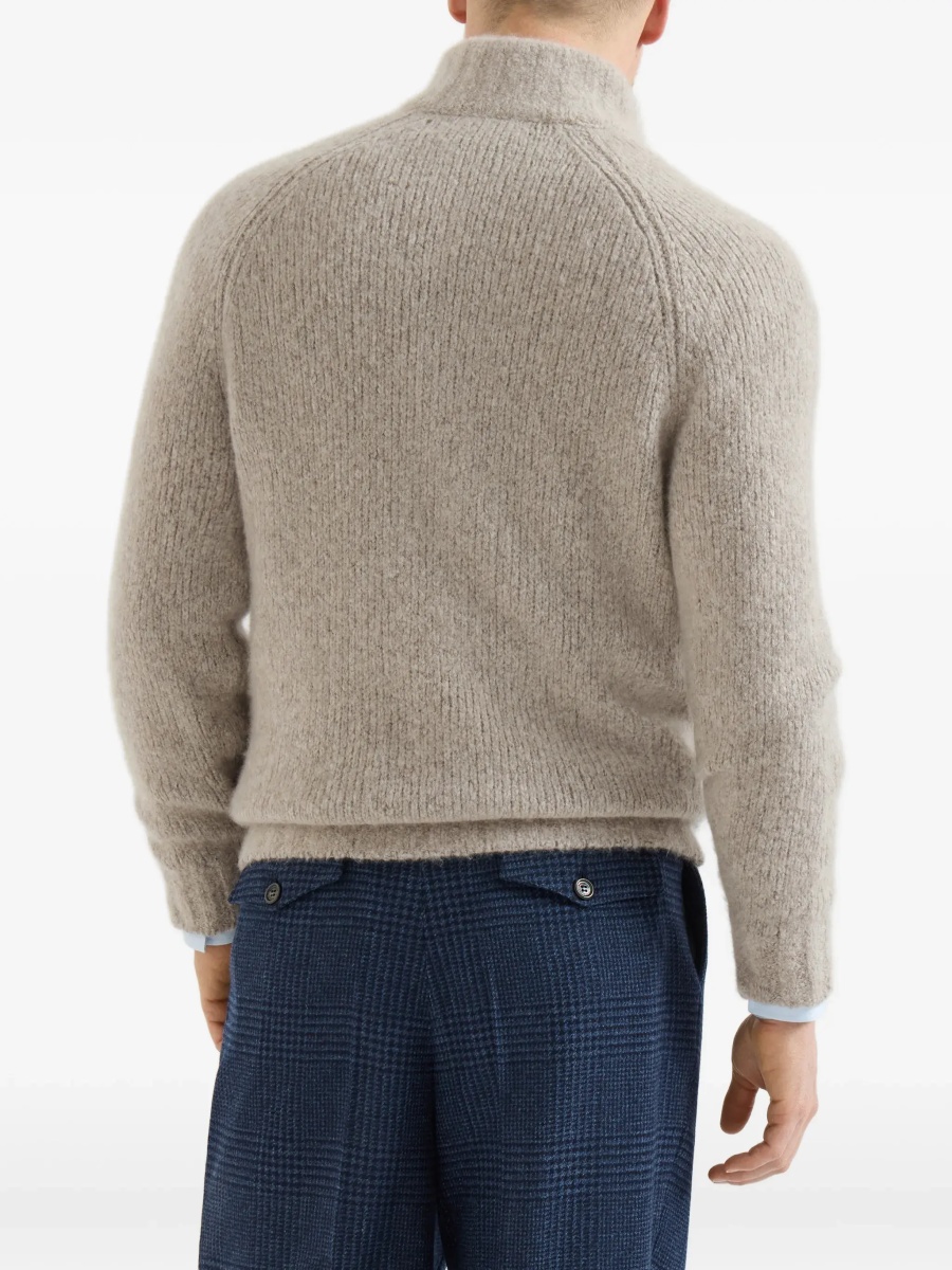Cardigan High-neck cashmere and silk Cardigan with zip - Img 5