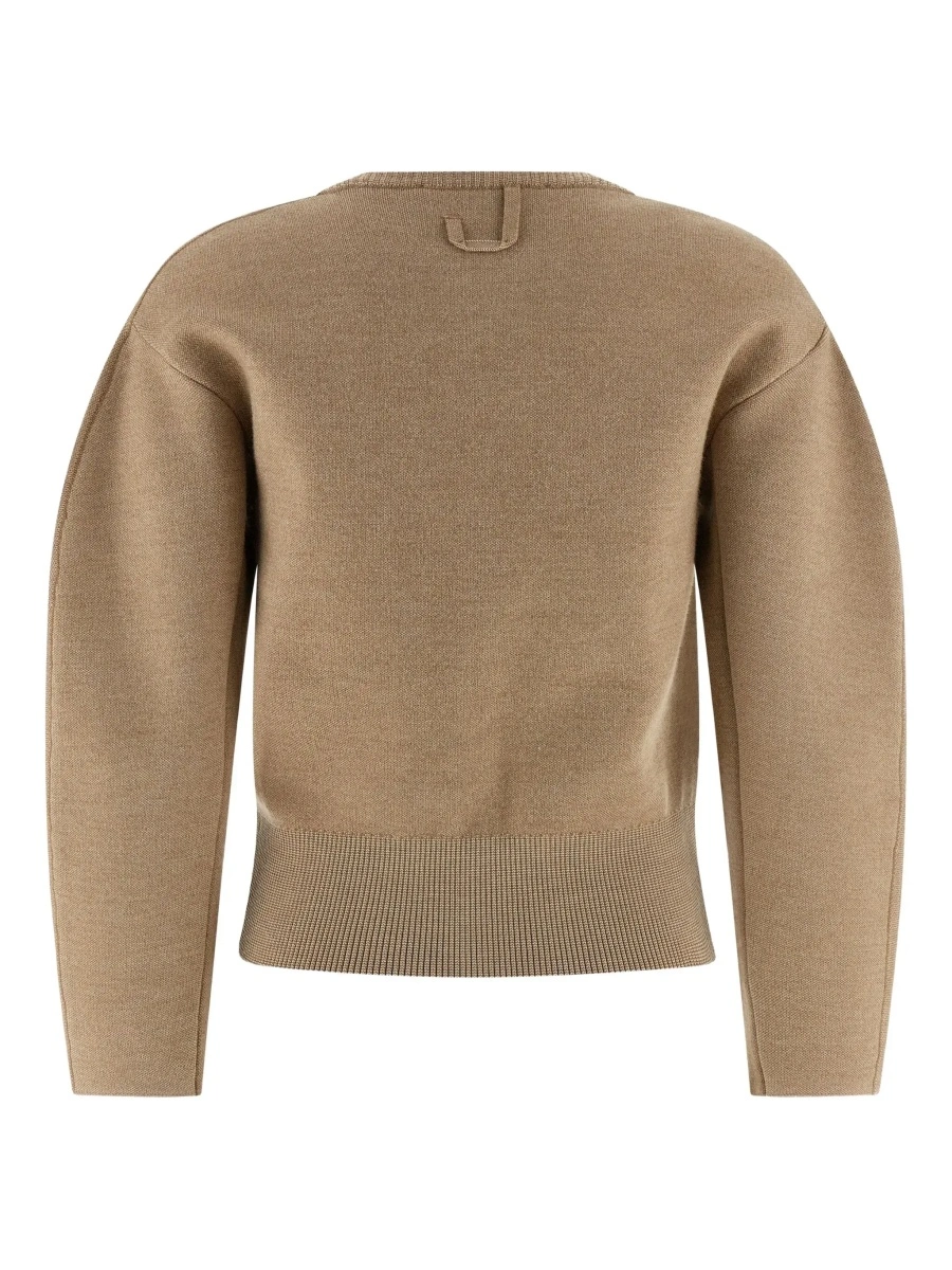 Cardigan JACQUEMUS bej din lana - Img 4