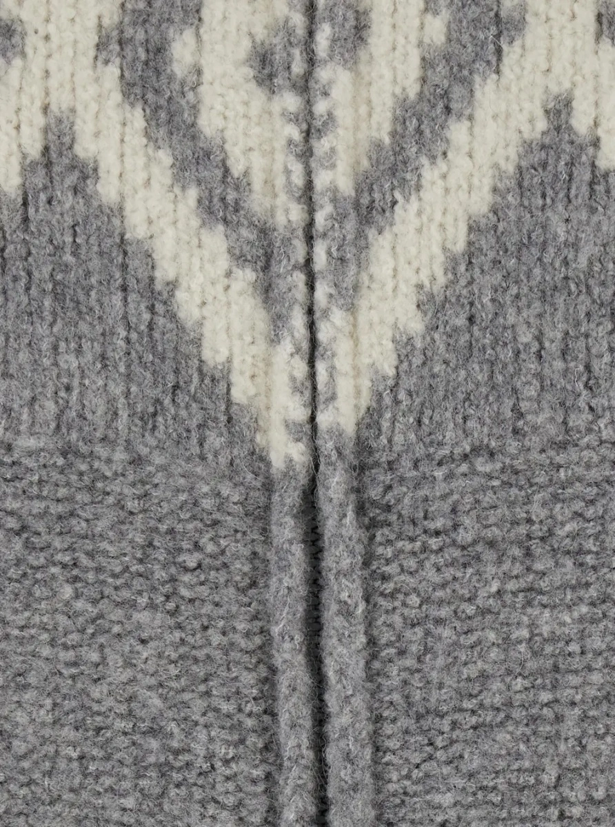 Cardigan Kangra multicolor din lana si casmir - Img 3