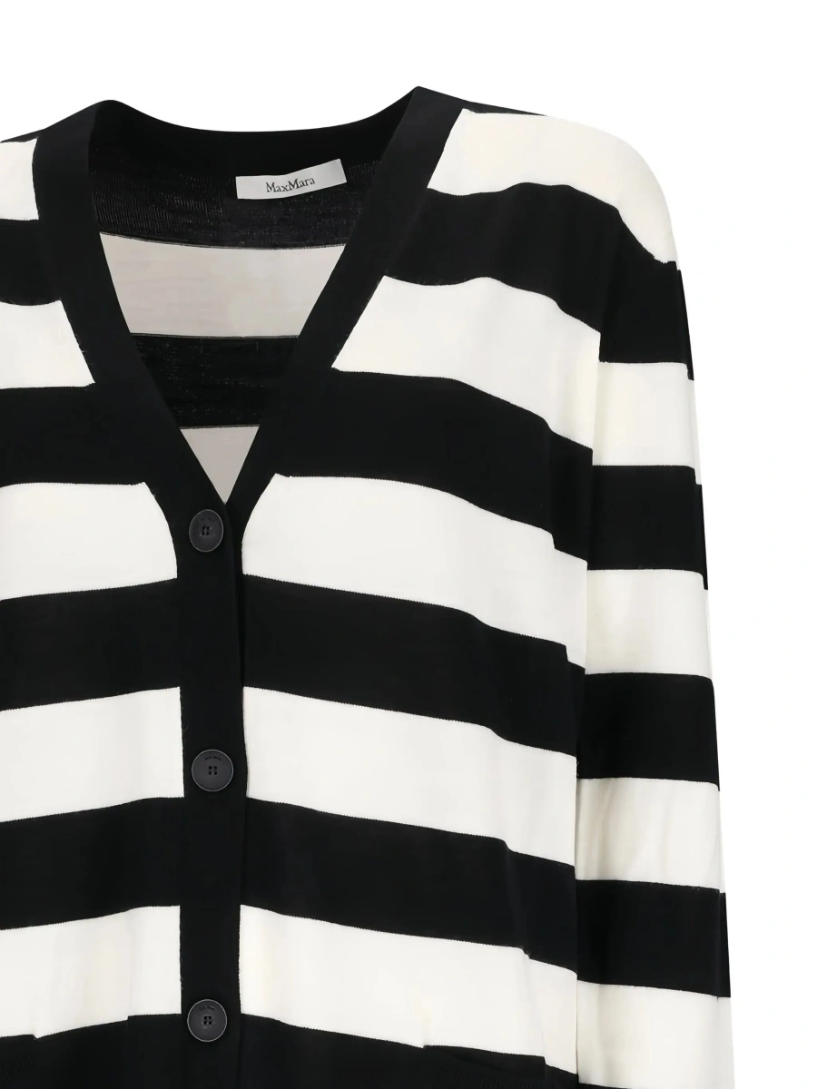 Cardigan Max Mara alb din lana - Img 5