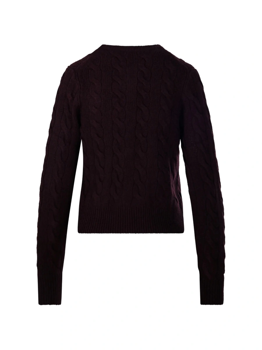 Cardigan Ralph Lauren violet din lana si casmir - Img 2