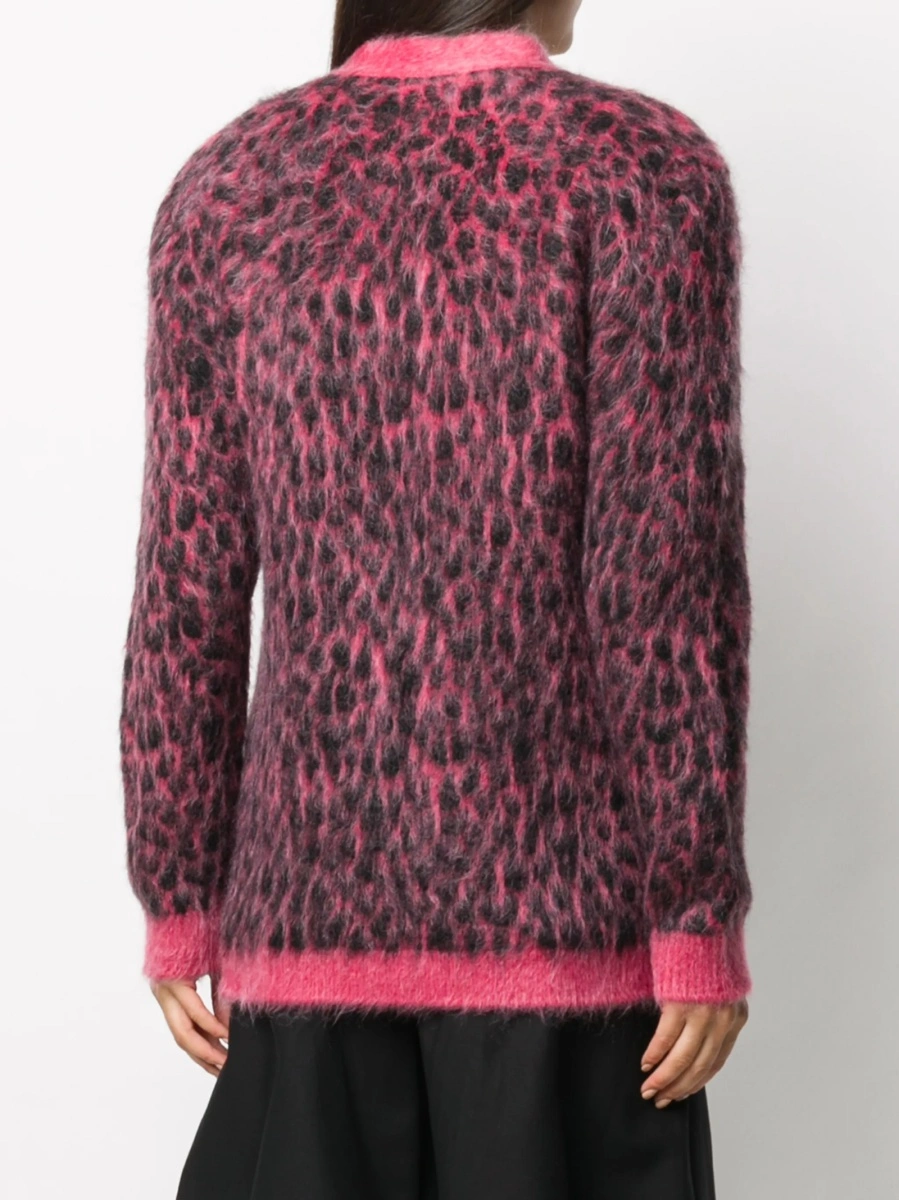 Cardigan Saint Laurent roz din lana si spandex/elastan - Img 4