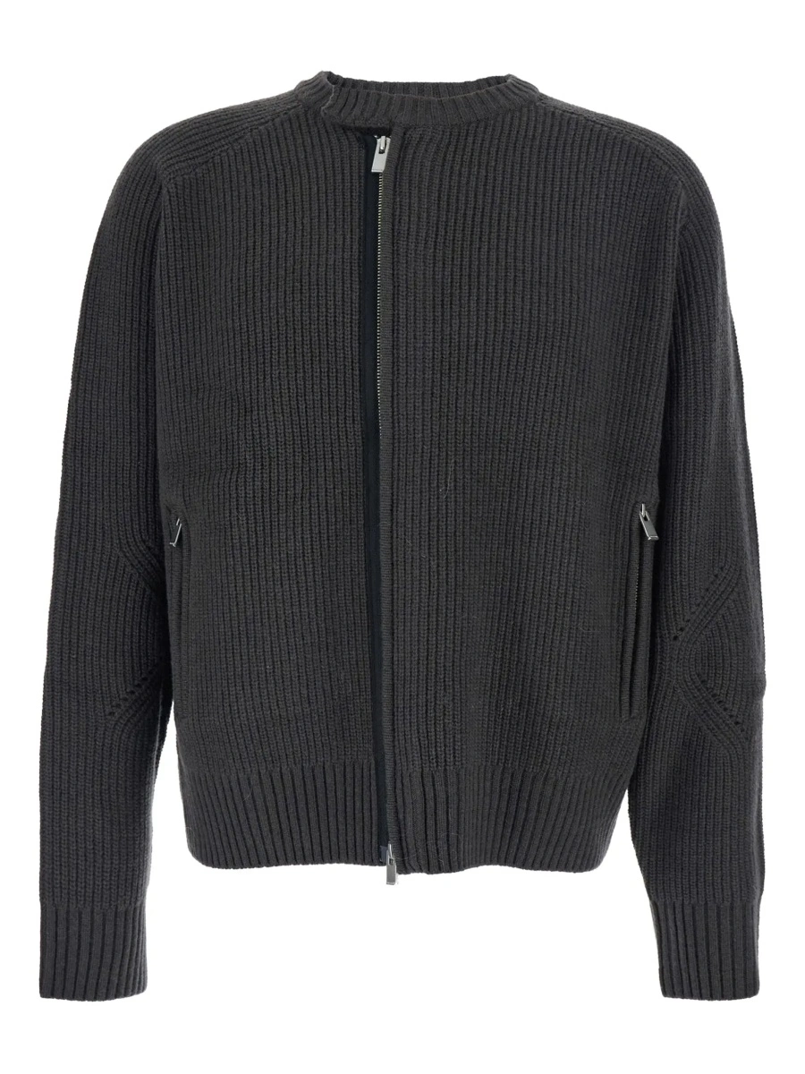 Cardigan Tonywack gri din lana - Img 6
