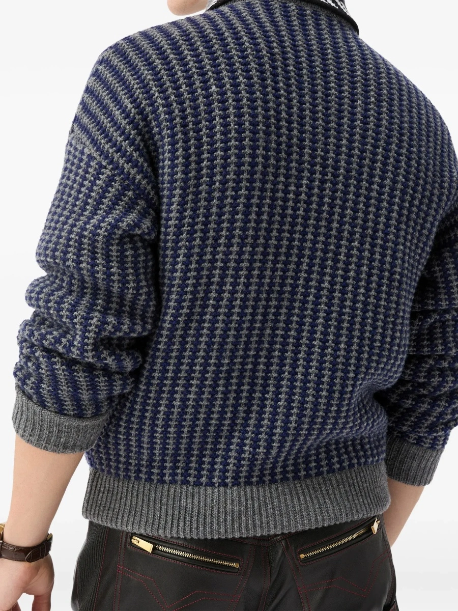Cardigan Versace multicolor din lana - Img 5