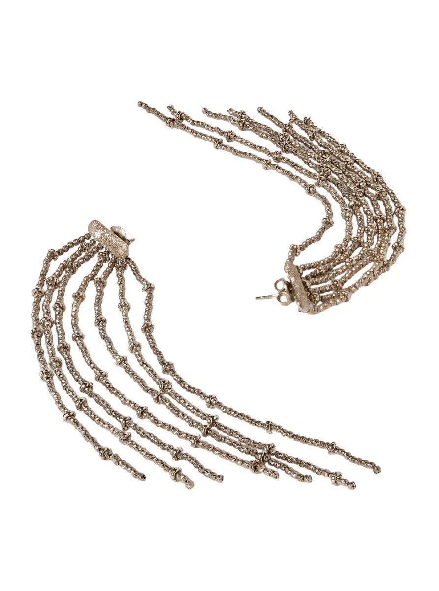 Cercei Metallic Layered Design Drop Earrings in Metal for Women - Img 2