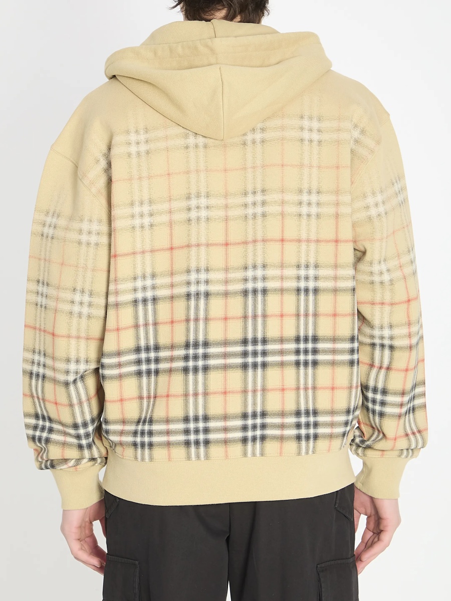 Check Fade Cotton Hoodie - Img 4