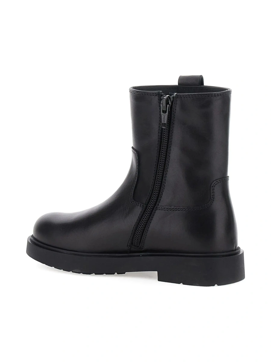 Cizme EMPORIO ARMANI KIDS negre din piele - Img 6