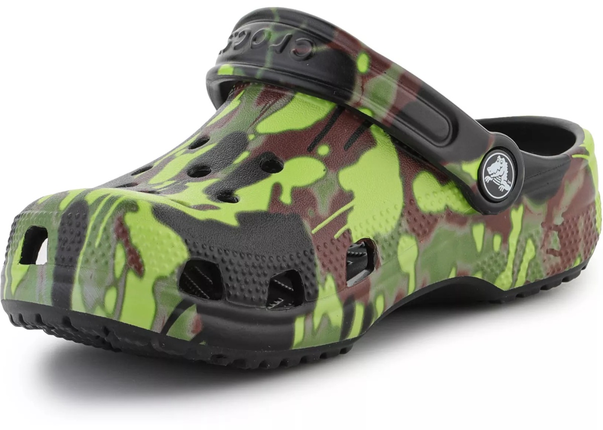 Classic Spray Camo Clog Kids BLACK - Img 3