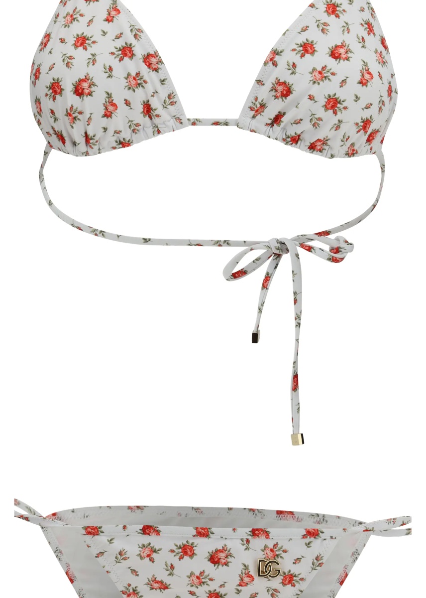 Costume Triangle Bikini with Roselline print - Img 3