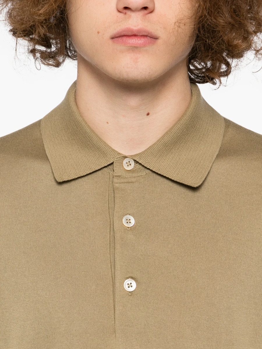 Cotton knit polo shirt - Img 5