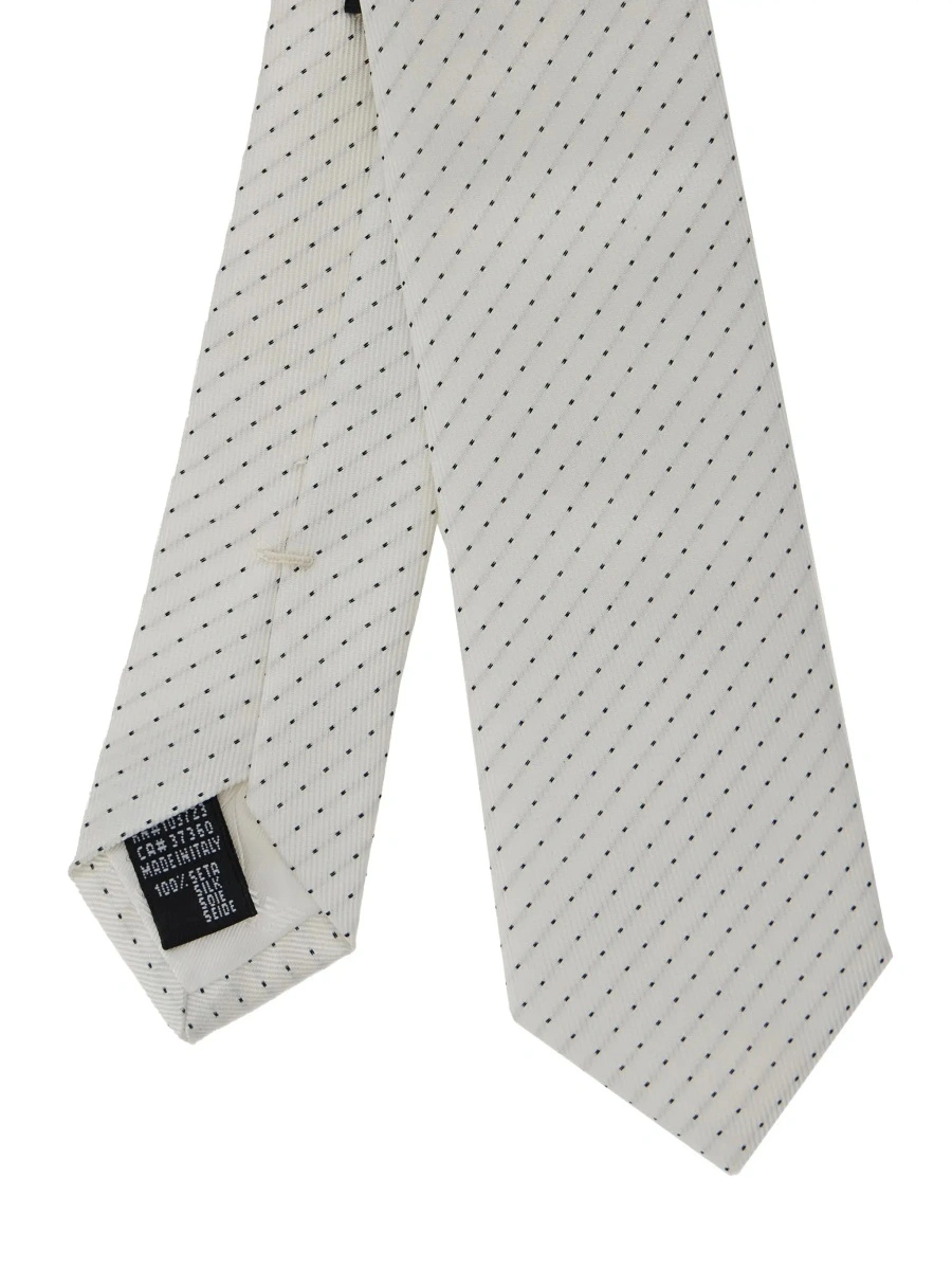 Cravata Emporio Armani alba din matase - Img 4