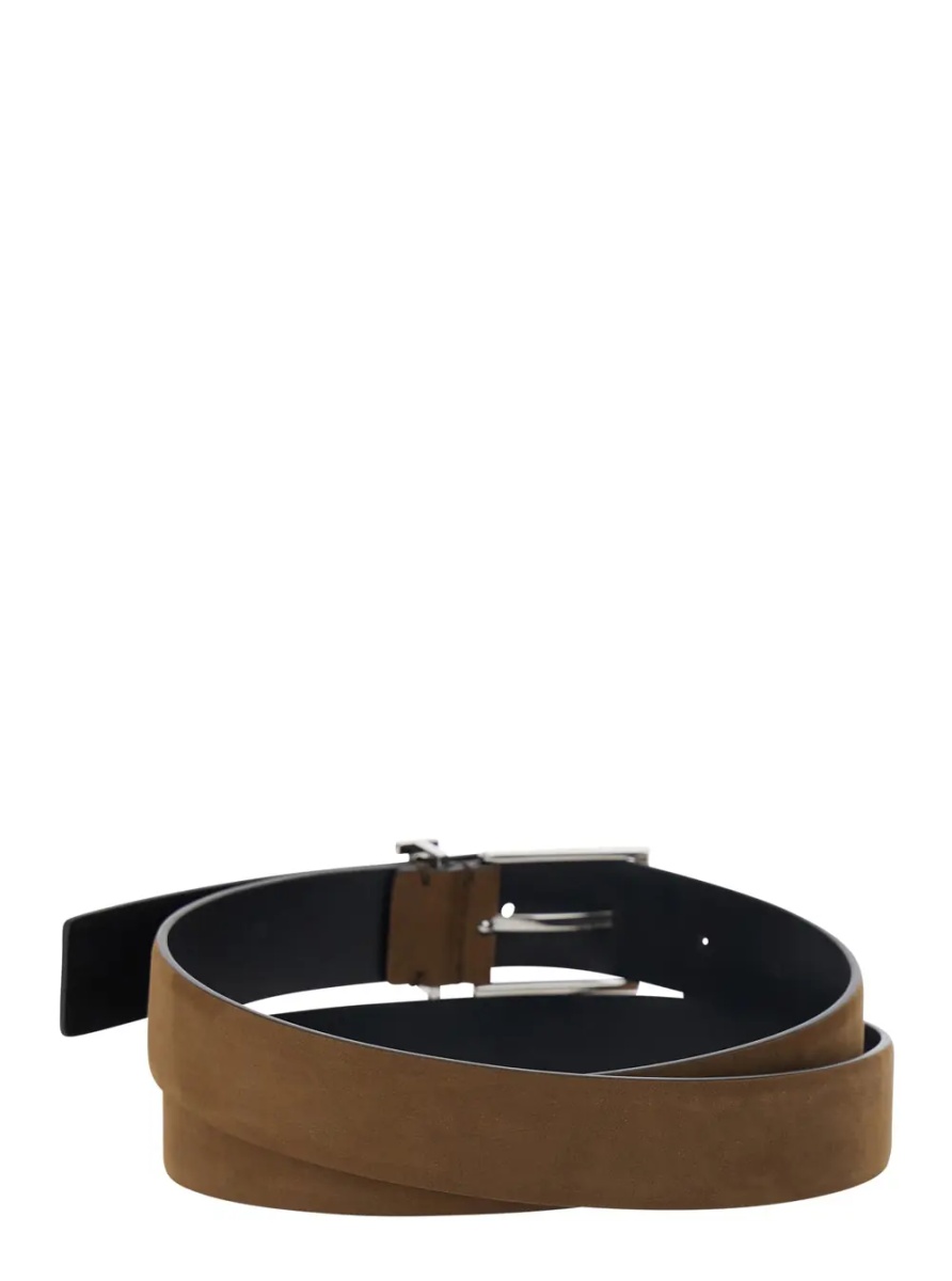Curea Brown Belt with T Loop Detail in Leather Man - Img 2