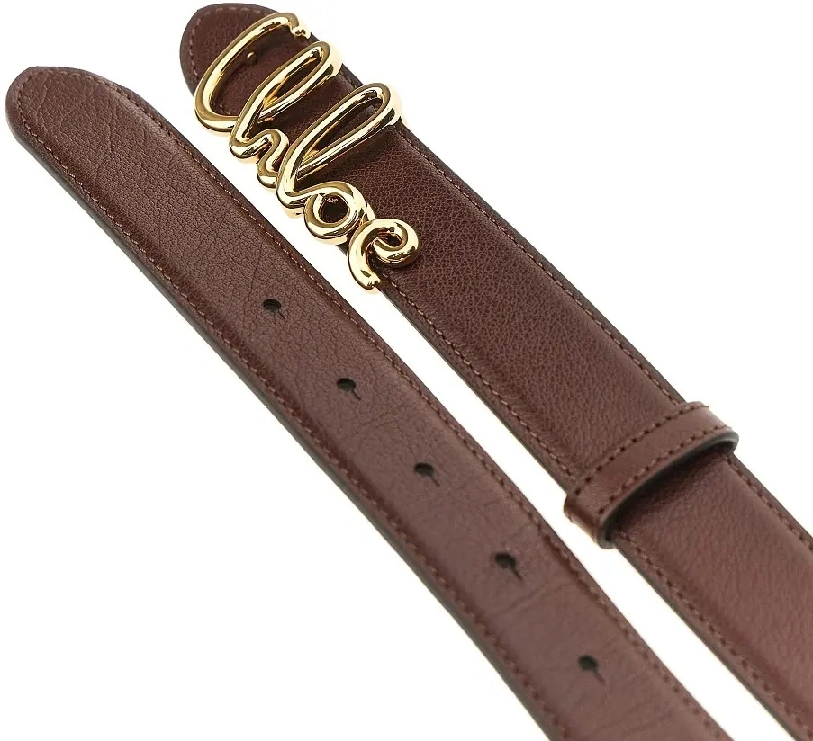 Curea 'Chloé Iconic' grained leather belt - Img 2