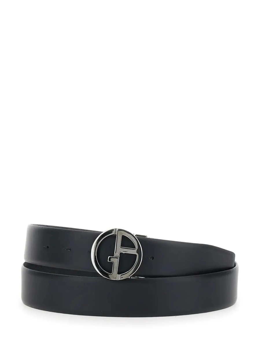 Curea Giorgio Armani neagra din piele - Img 3
