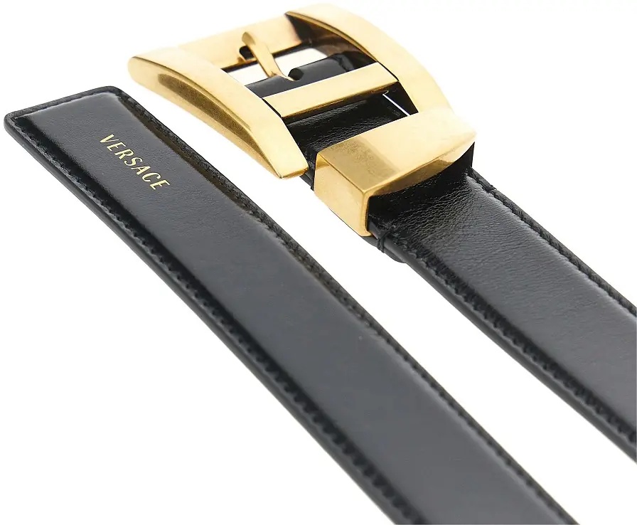 Curea Leather belt with logo print - Img 2