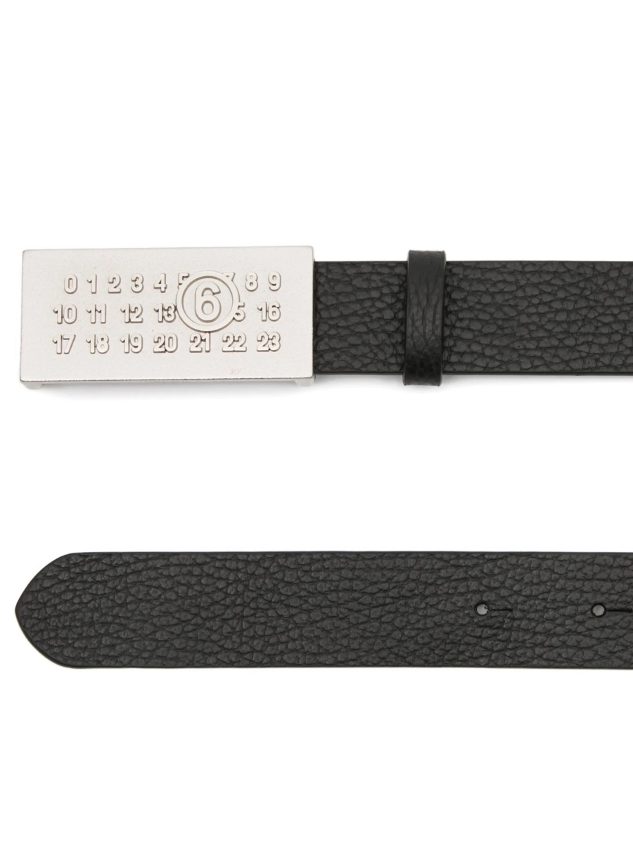 Curea MM6 Maison Margiela neagra din piele - Img 2