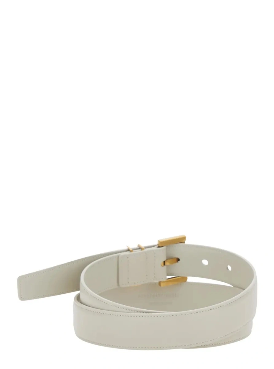 Curea Saint Laurent alba din piele - Img 2