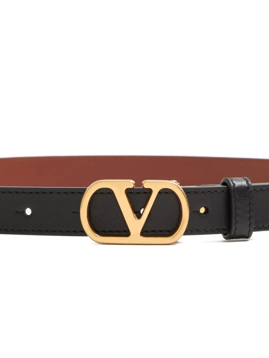 Curea Valentino Garavani 'VLogo' neagra din piele - Img 6