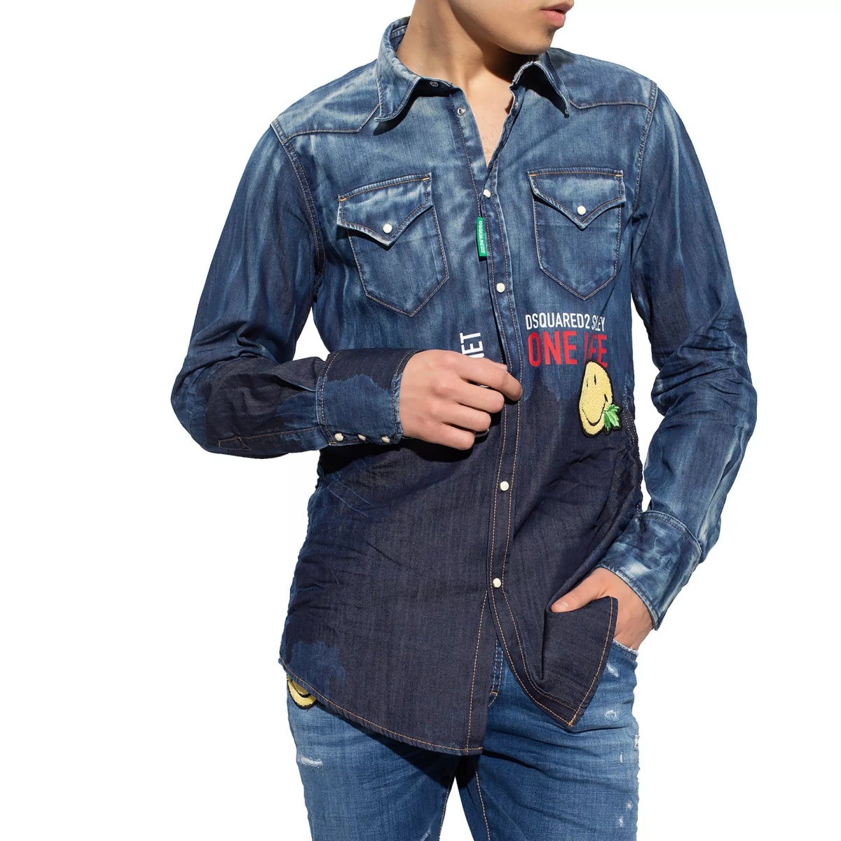 Dsquared2 x Smiley Denim Shirt - Img 2