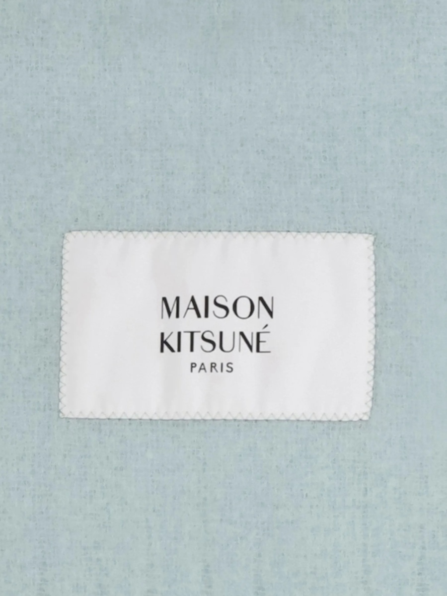 Esarfa MAISON KITSUNÉ albastra din alpaca si poliamida - Img 3