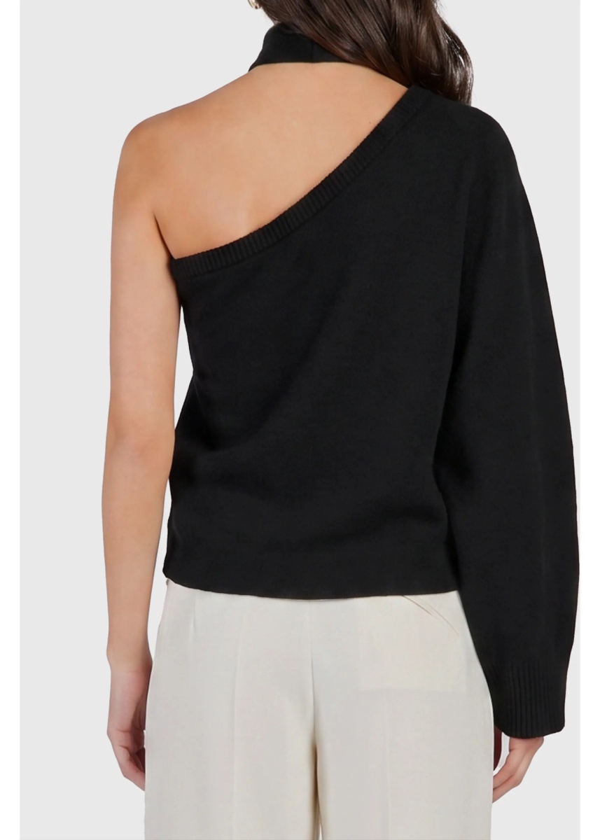 Esarfa One-Shoulder Top With Scarf Detail - Img 2
