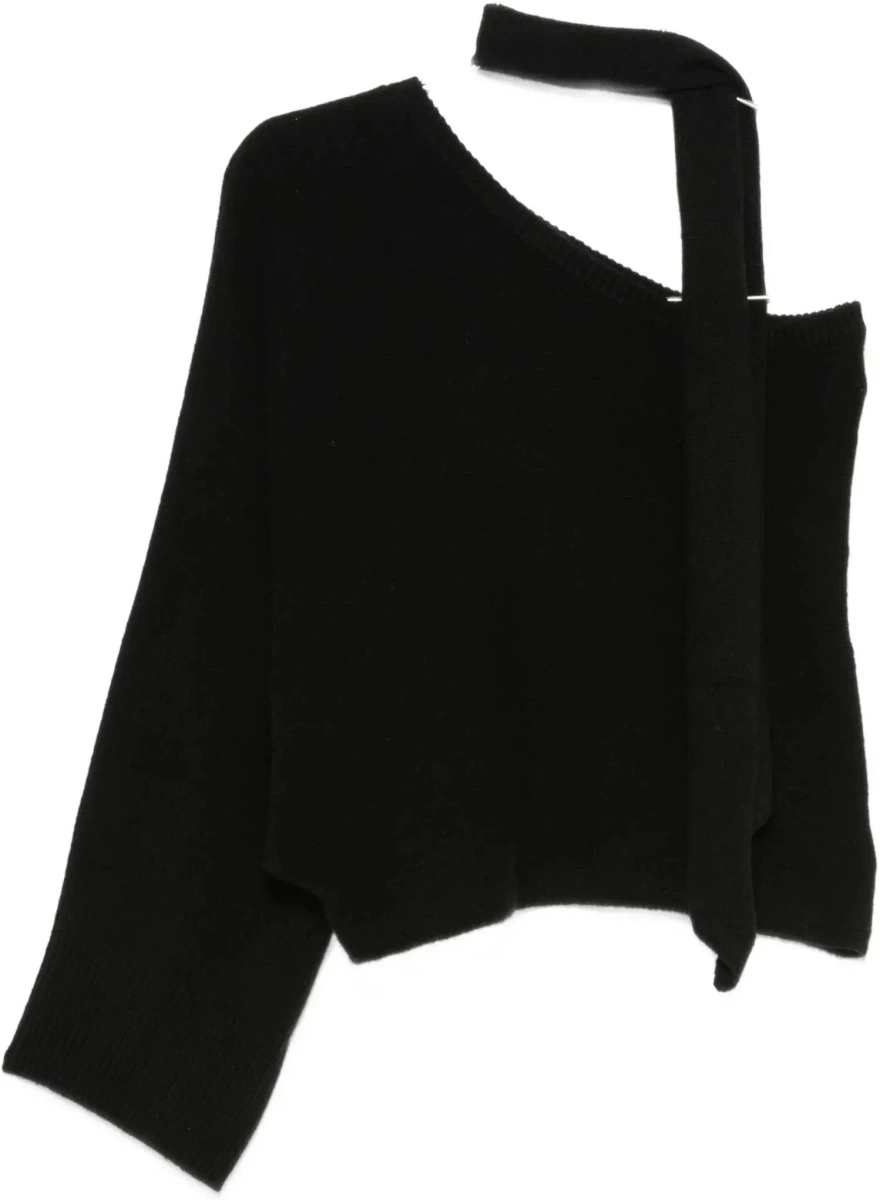 Esarfa One-Shoulder Top With Scarf Detail - Img 8