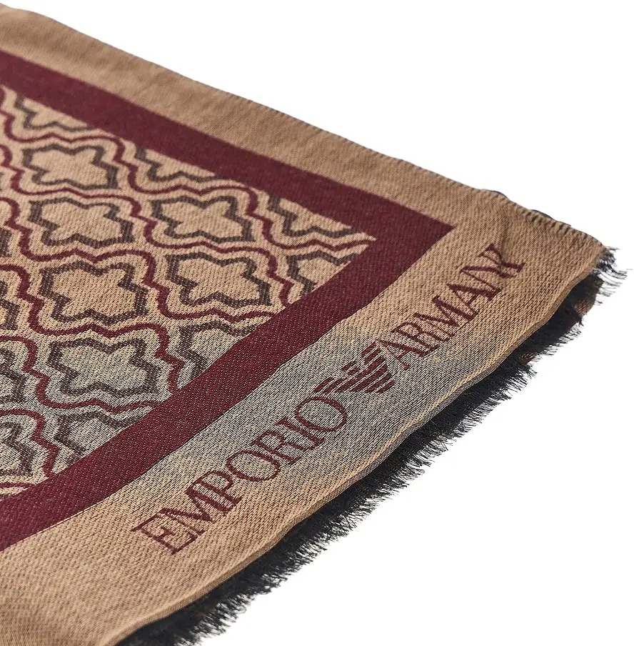 Esarfa Viscose and modal scarf with jacquard motif - Img 3
