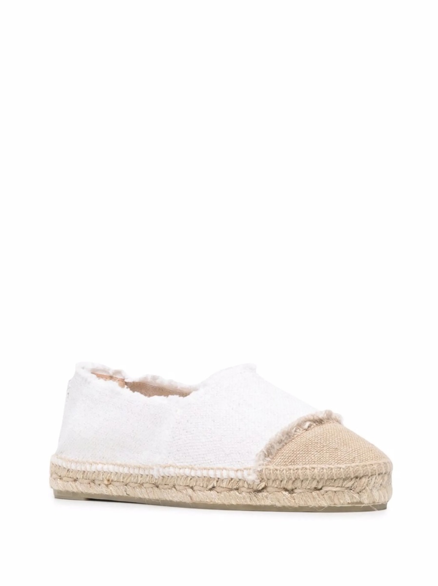 Espadrile CASTAÑER albe din material textil - Img 2