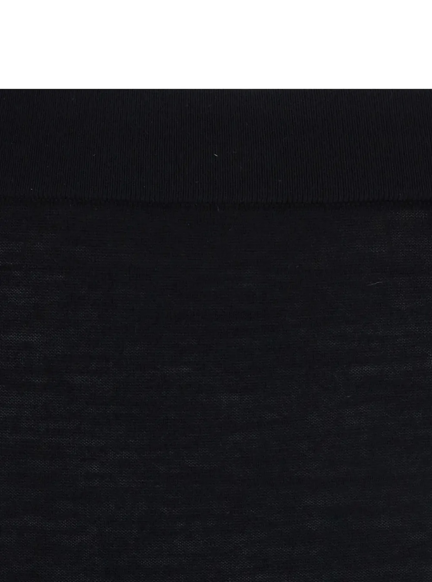 Fusta 'ANGIE' black Skirt with elasticated waist in virgin wool for women - Img 3