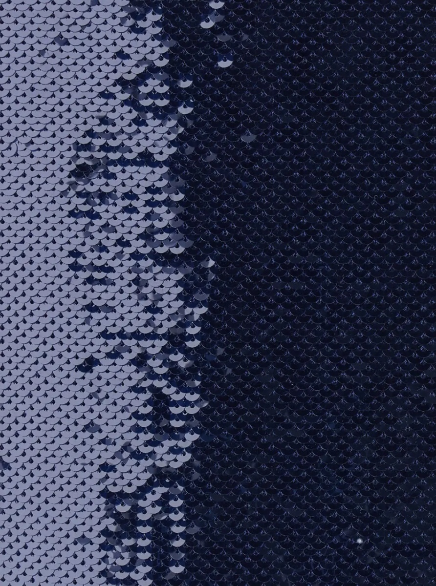 Fusta Blue Skirt with all-over sequins in stretch tech fabric for women - Img 3
