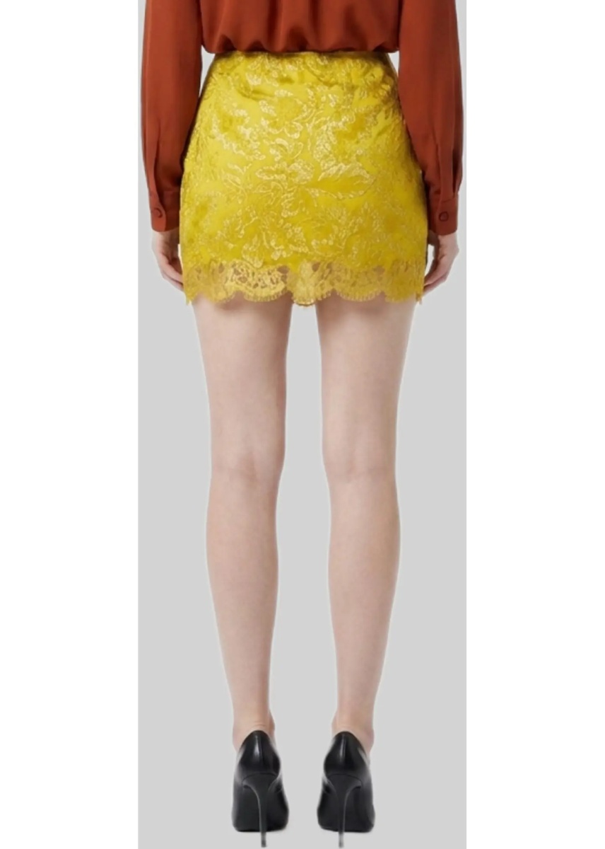 Fusta Brocade And Lace Baroque Mini Skirt - Img 2