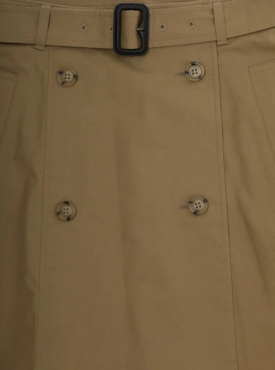Fusta Burberry Kids bej din bumbac - Img 3