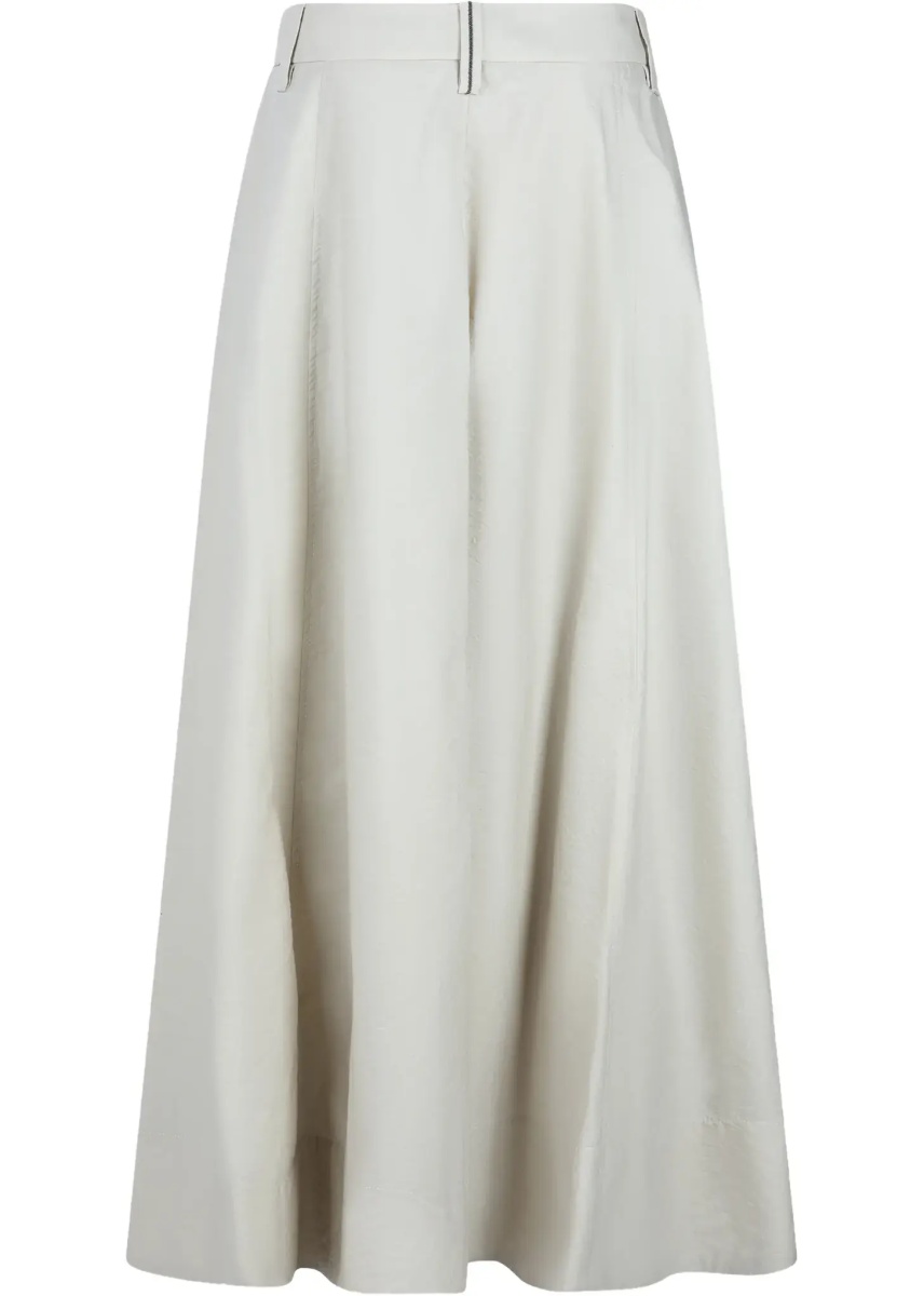 Fusta Cotton poplin Skirt with monili detail - Img 4