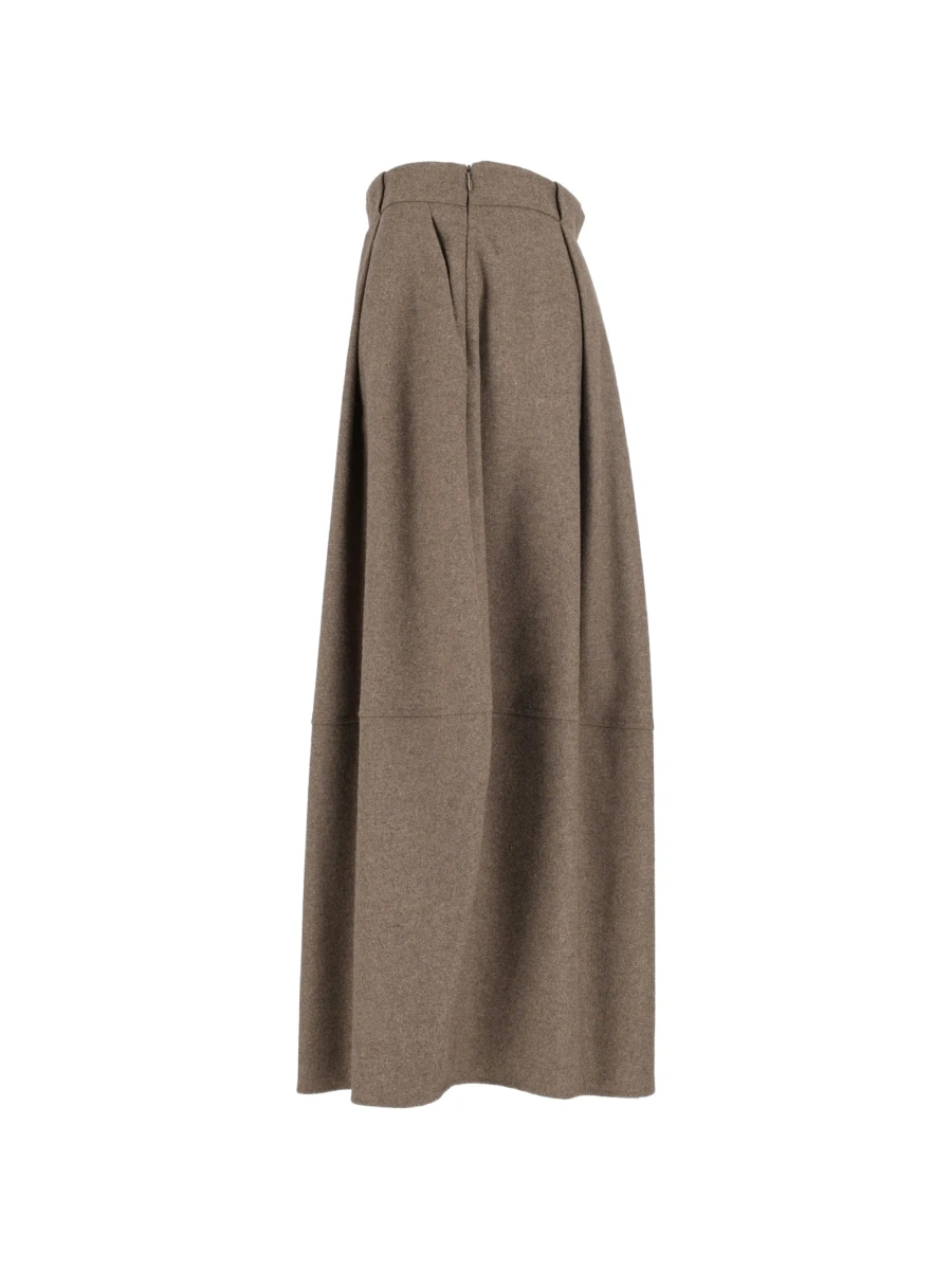 Fusta cu pliuri ANTONELLI FIRENZE maro din polyester si acrilic - Img 3