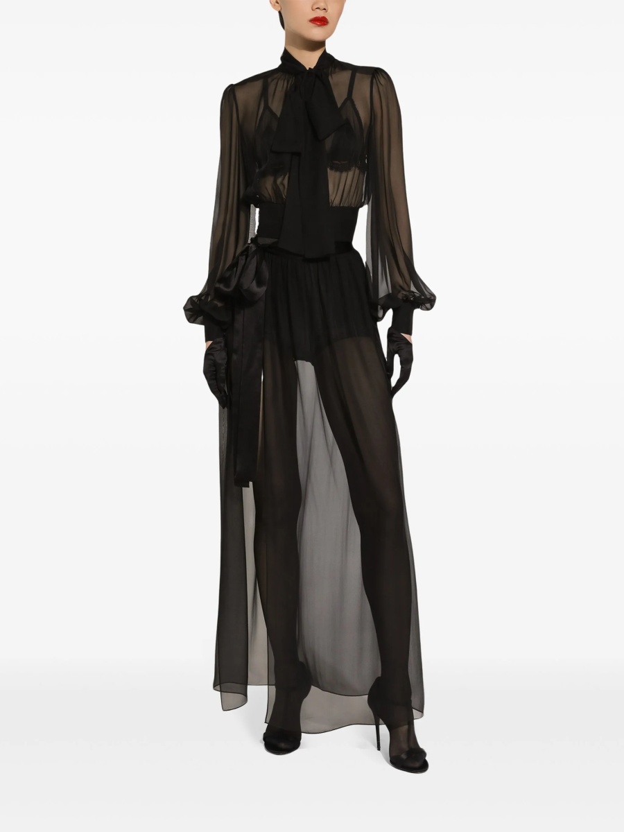 Fusta cu pliuri Dolce &amp; Gabbana neagra - Img 3
