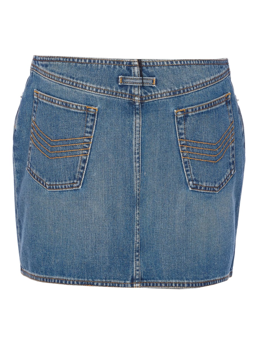 Fusta de blugi Jean Paul Gaultier albastra - Img 2