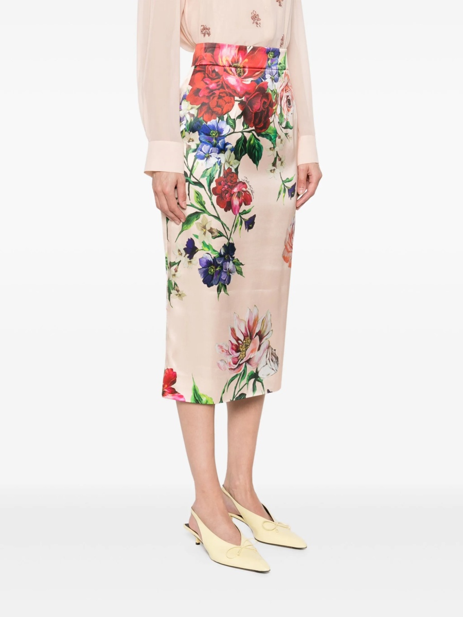 Fusta Dolce &amp; Gabbana roz din vascoza si elastan - Img 3