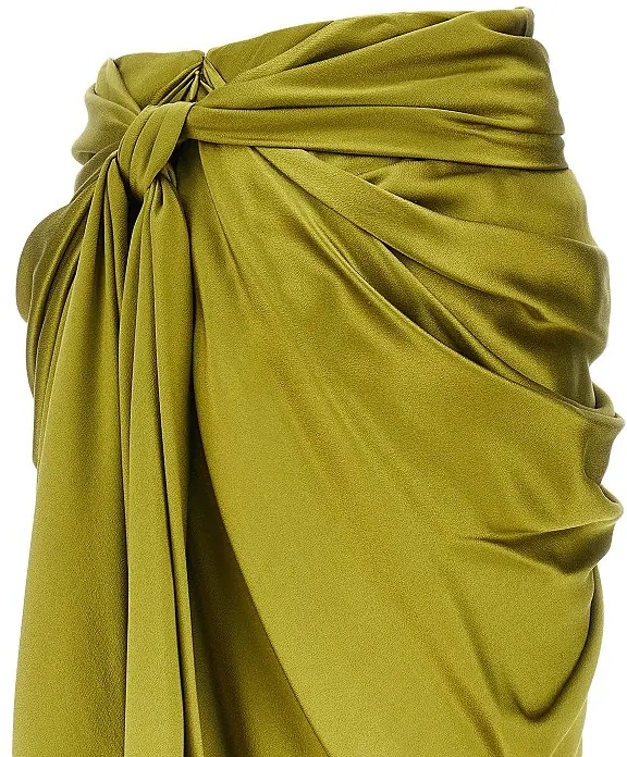 Fusta Draped silk midi skirt - Img 4