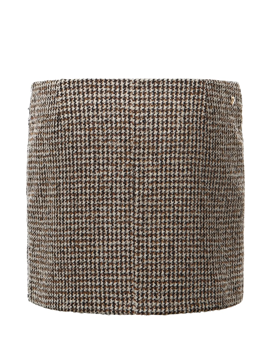 Fusta drepte Dondup maro din material textil - Img 2