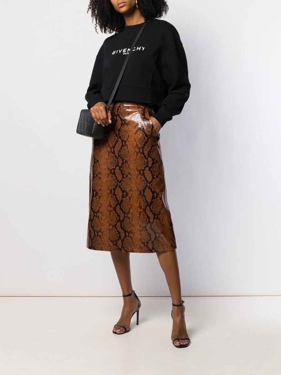 Fusta DSQUARED2 maro din piele - Img 2