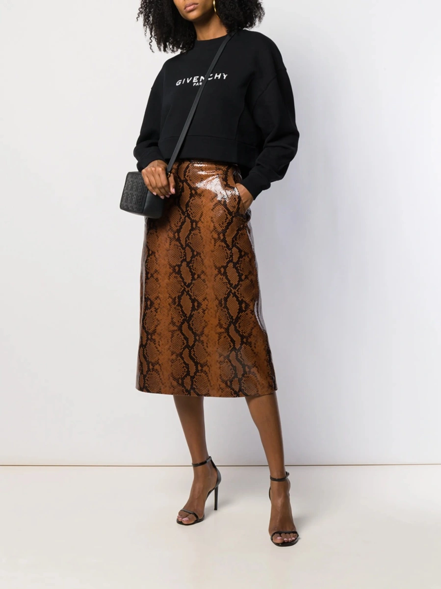 Fusta DSQUARED2 maro din piele - Img 2