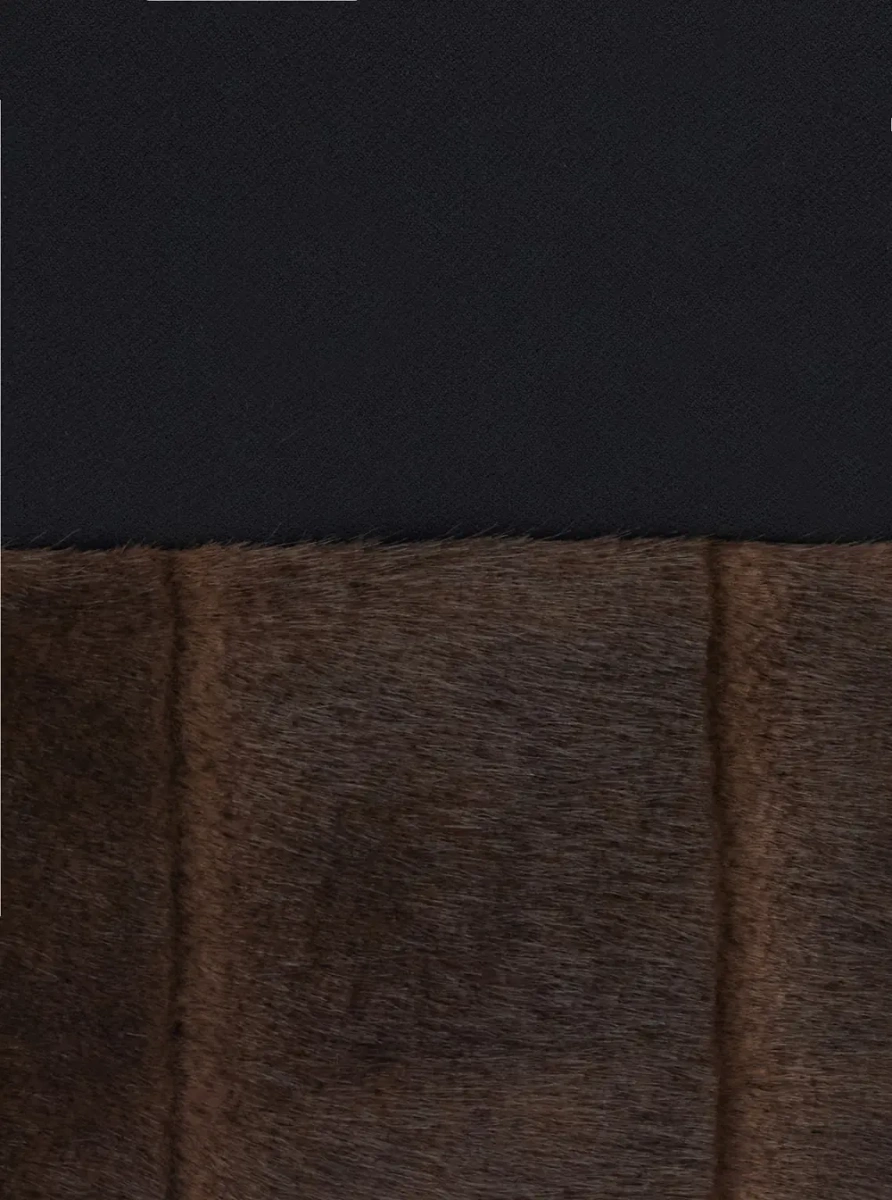 Fusta DUELLA Skirt in synthetic fur with recycled polyester composition and black color for women - Img 3