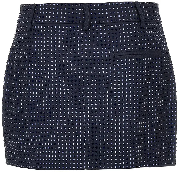 Fusta Gabardine mini skirt with rhinestones - Img 3