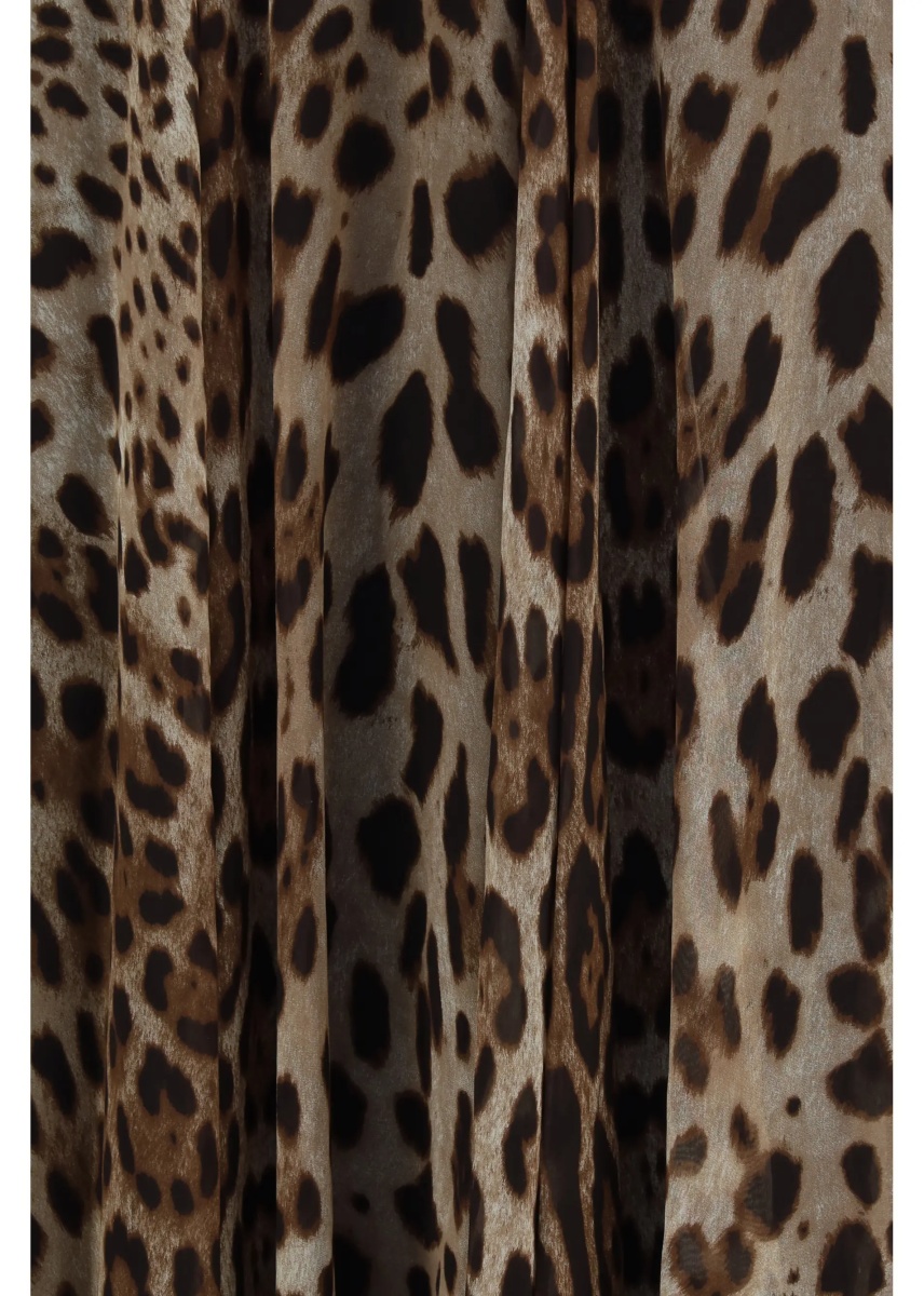 Fusta Leopard-print chiffon Skirt - Img 3